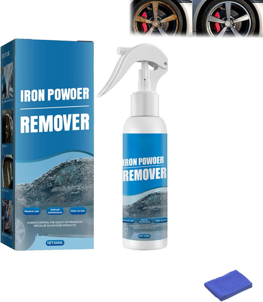 Iron Powder Remover Spray, Car Iron Powder Rust Remover Spray, Automotive Rust Remover Spray 100ml, For Metal, Bikes, Tools, Furniture & Household Surfaces (1 set)