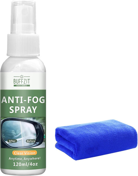 Anti Fog for Car Windshield – Portable Anti-Fog Spray for Instant Fog Removal – Perfect for Cars, Home Windows & Glass Surfaces – Streak-Free Clarity – 120 mL (4 fl oz)