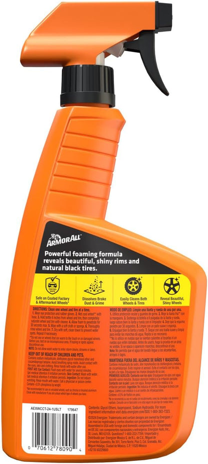 Armor All Extreme Wheel and Tire Cleaner , Car Wheel Cleaner Spray, 24 Fl Oz