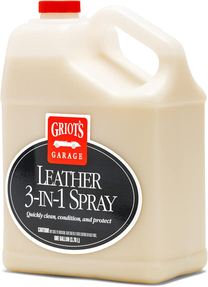 Griot's Garage Leather 3-in-1 Spray, Cleaner and Conditioner for Leather and Vinyl, Car Seats and Vehicle Interior, Truck, RV, Boats, and Home, 10963, 22 oz