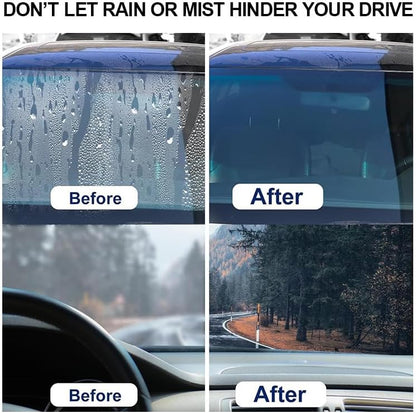 90 Pcs Anti Fog Wipes for Car Windshield & Helmet - Long Lasting Windshield Fog Prevention & Interior Glass Cleaner - Safe for Motorcycle Visor, Ski Goggles, Mirrors - Quick Defog & Clear Vision
