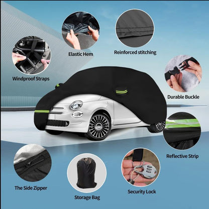 Waterproof Car Covers Fit for1960-1980 Volkswagen Beetle Bug Sedan 2-Door Saloon(Black) 210T Custom Heavy Duty Waterproof All Weather Protection Outdoor