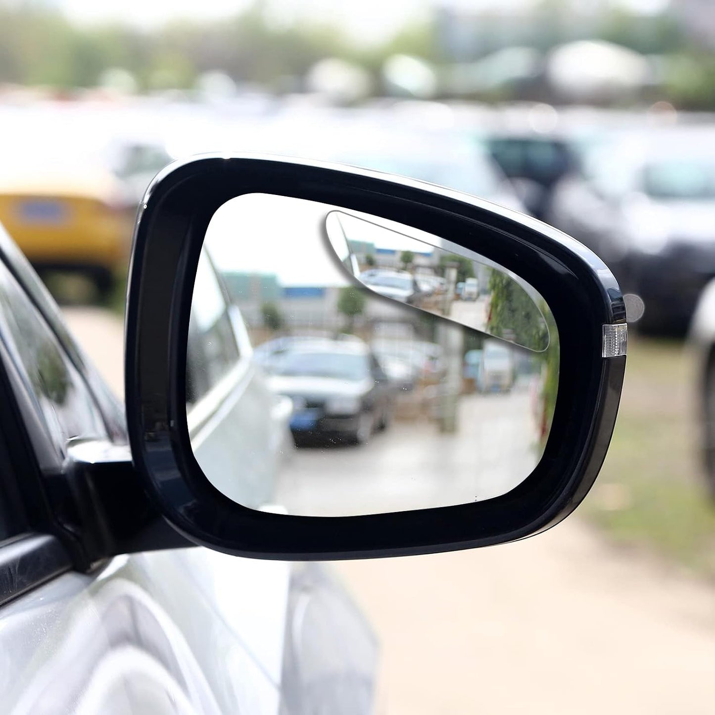 2 pcs Blind Spot Mirrors, 2" Round HD Glass Convex 360° Wide Angle Side Rear View Mirror with ABS Housing for Cars SUV and Trucks, Black, Pack of 2
