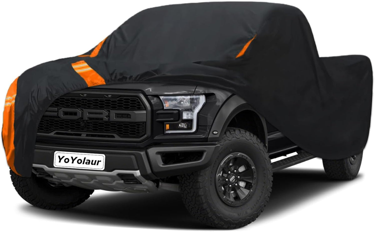 10-Layer Car Cover Waterproof All Weather for Automobiles, Soft Cotton Lining Outdoor Full Covers with Door Zipper, Universal Fit for Sedan 196"-208" L, Size A6 (See Size Chart)
