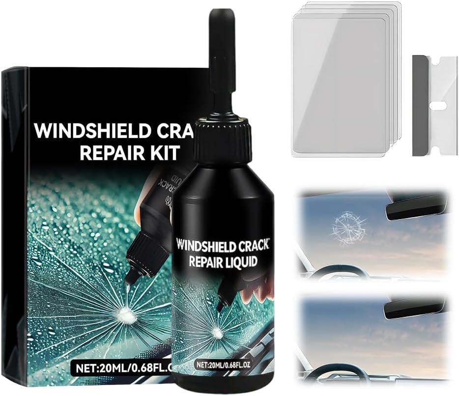 YAUNJI Windshield Chip Repair Kits, 2026 Upgraded Cracked Windshield Repair Kit for Car Chips and Cracks, Universal Cracks Gone Glass Saver Kit Must-Have for Vehicle Most Cars (1)