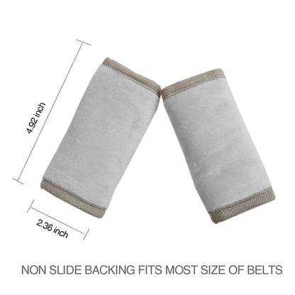 Car Seat Strap Covers for Baby Kids, Seat Belt Covers Strap Pads Cushion for boy Girl, Protect Neck and Shoulder rubbing, Anti-Slip Design, Universal for Stroller/Carrier/Pushchair Grey