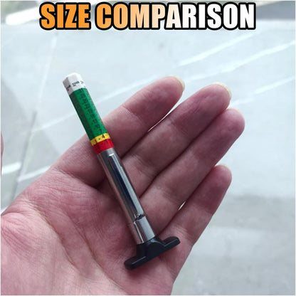 Car Tire Tread Depth Gauge, Tire Tread Gauge Color Coded, Professional Tire Thread Depth Meter Tool in 32nds, Suitable for Most Car Models (2 PCS)