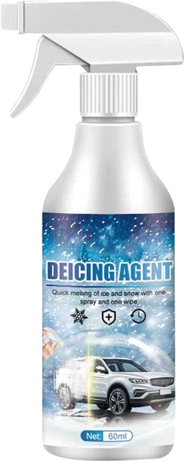 2pcs Deicing Agent, Window Snow Spray, Deicer for Car Windshield, Ice Melting Spray, Powerful Fast Melting Snow Cleaner, Car Accessories