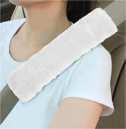 Sun Walker 2PCS Seat Belt Shoulder Pads, Fluffy Soft Plush Auto Seat Belt Pads for Protecting Your Neck & Shoulder, Comfortable Seatbelt Cover Warm Protective Cushion for Most Cars (Purple)