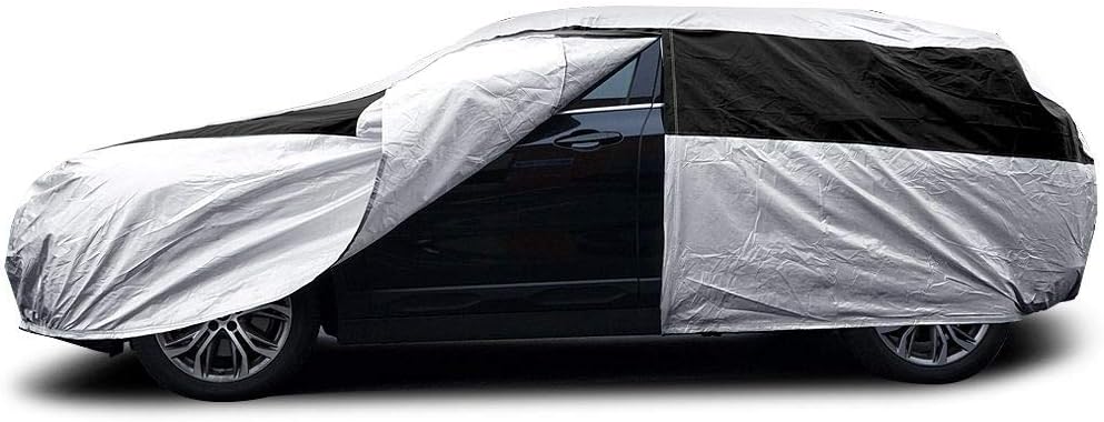 Titan Premium Multi-Layer PEVA Car Cover for Compact SUV 170-187". Waterproof, UV Protection, Anti-Scratch Protective Lining, Driver-Side Zippered Opening. Fits Rav4, Rogue, CR-V and More.