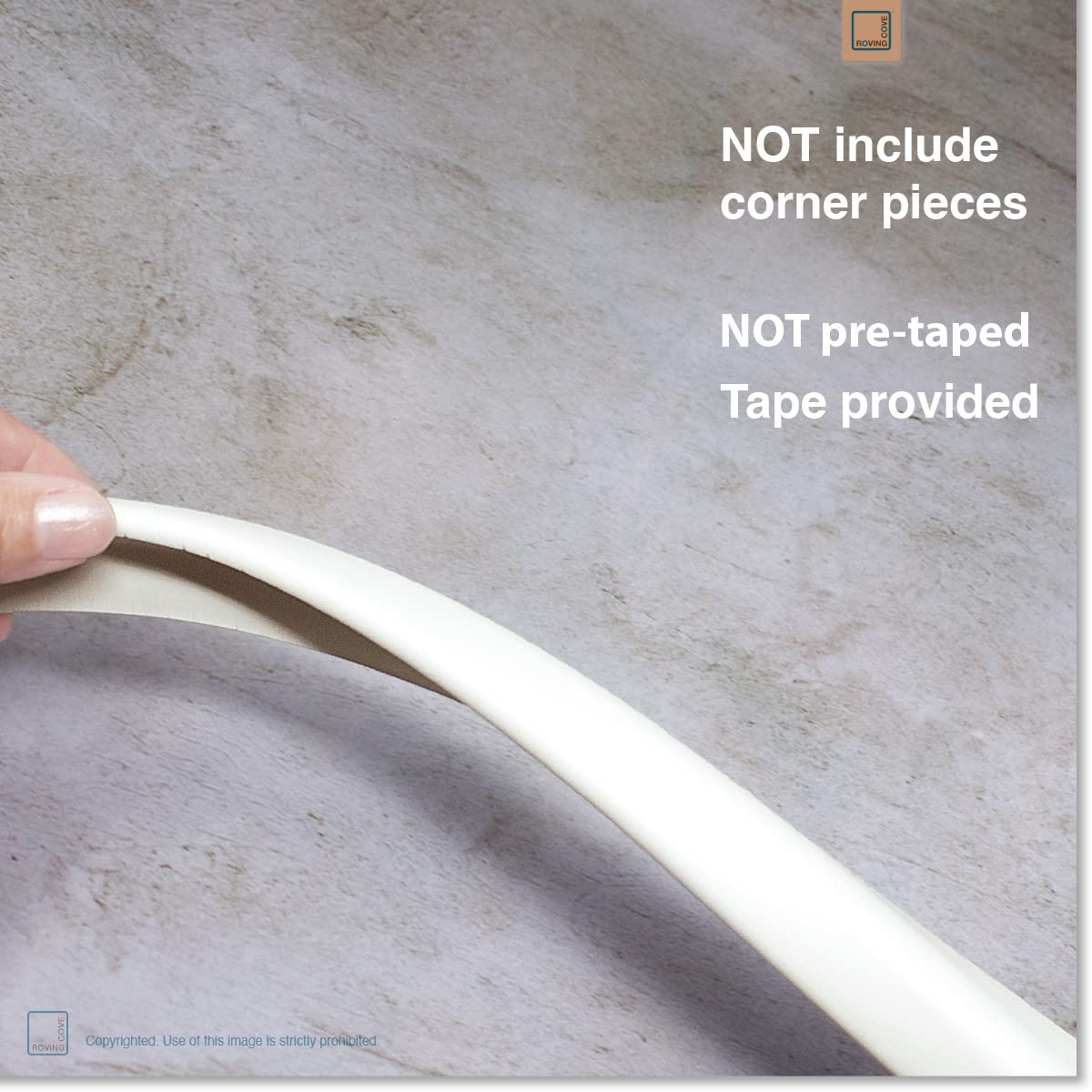 Roving Cove HeftyFit Edge Protector for Baby Proofing (6ft Large Edge Only), Heavy-Duty Soft Rubber Foam Furniture Edge Bumper Guards, Desk Edge Cushion, Wall Corner Covers, 3M Adhesive, Onyx Black