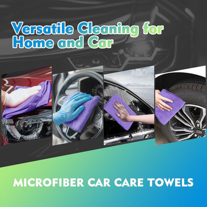 HOMEXCEL Microfiber Cleaning Cloth 12 Pack, 12.5 x 12.5 inch Microfiber Towels for Cars, Ultra Absorbent Washing Cloth, Lint Free Streak Free Cleaning Rags for Car, Kitchen, and Window (Grey)