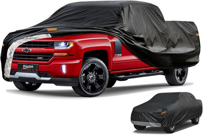 Kayme Sedan Car Cover Waterproof All Weather for Automobiles - See Vehicle Size Chart for Accurate Fit - Outdoor Full Exterior Cover Sun Rain Snow UV Protection with Zipper. Size A4 (See Size Chart)