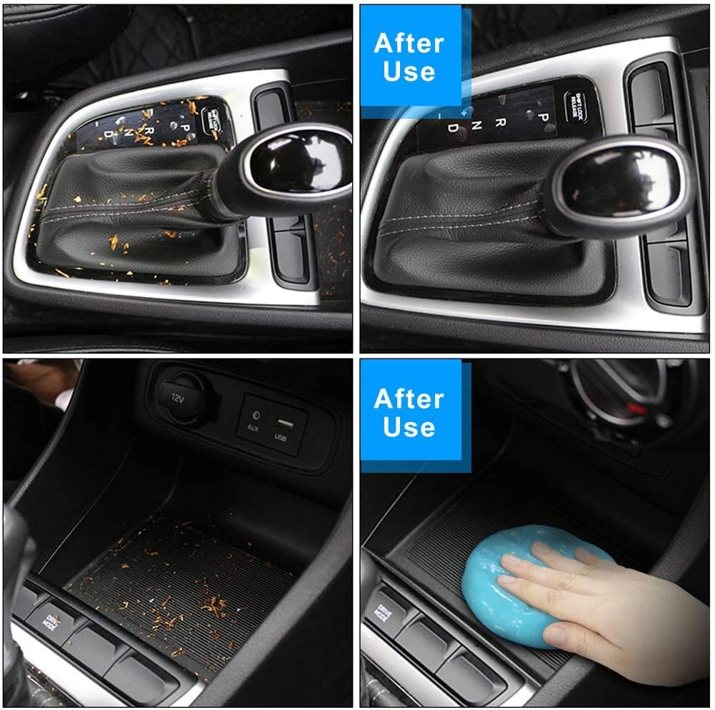 Car Cleaning Gel Multipurpose Car AC Vent Interior Dust Cleaning Gel Jelly Car Interior Keyboard PC Laptop Electronic Gadget Cleaning Kit with Fregrance (Cleaning Gel + Windshield Tablet)