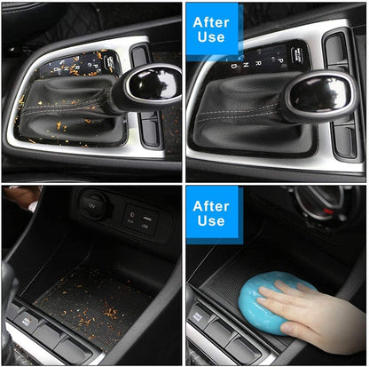 Car Cleaning Gel Multipurpose Car AC Vent Interior Dust Cleaning Gel Jelly Car Interior Keyboard PC Laptop Electronic Gadget Cleaning Kit with Fregrance (Cleaning Gel + Windshield Tablet)