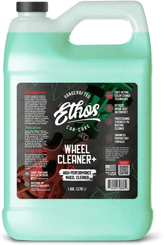 Ethos Wheel Cleaner Spray - Iron Remover Car Detailing - Rim Cleaner Spray Brake Dust, Iron Remover - Color Change Technology - Professional Strength Formula - Brake Dust Remover