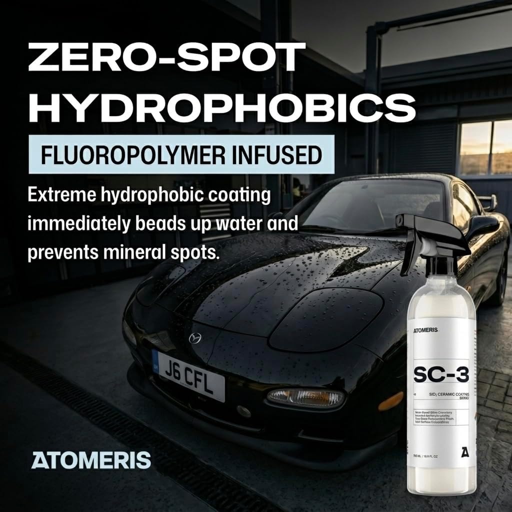 ATOMERIS™ SC-3 Ceramic Spray Coating for Cars - 16.9 fl oz - High Gloss Hydrophobic Paint Sealant & Ceramic Coating Spray - Professional Car Wax Protection