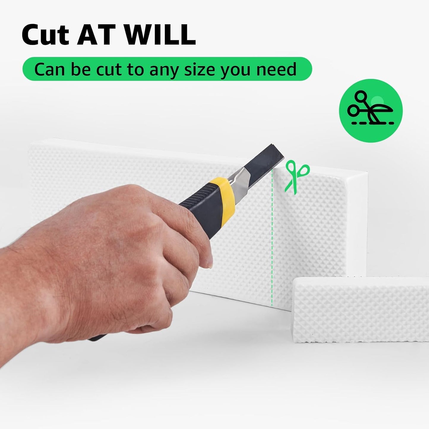 Garage Wall Protector, 2 Roll Garage Car Door Protector Bumper Guard for Car Doors Anti-Collision Waterproof Inflaming Ultra Self Adhesive EVA Foam for Warehouse (2 ROLL: 79" x 8" x 1/4")