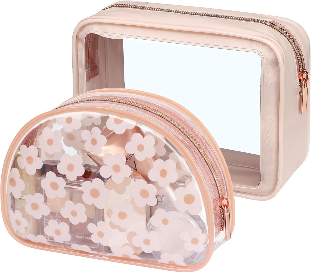 PACKISM Clear Makeup Bag - TSA Approved Toiletry Bag for Carry-on & Checked Luggage, Water Resistant Car Storage Organizer with Reinforced Seams