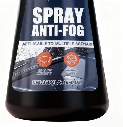 Anti-Fog Windshield Cleaner, 250ml Rainproof Spray and Mirror Defogger for Car, Truck, Daily Commute, Outdoor, Winter, Morning, Highway, Garage