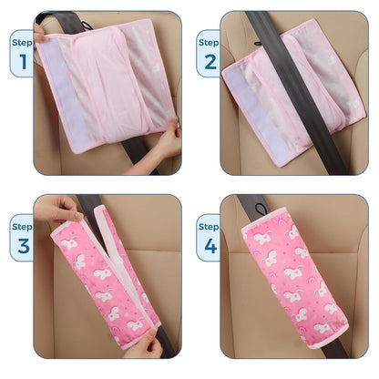 COOLBEBE Car Seat Straps Shoulder Pads for Baby Kids, Super Soft Seat Belt Covers for All Car Seats/Pushchair/Stroller/High Chair