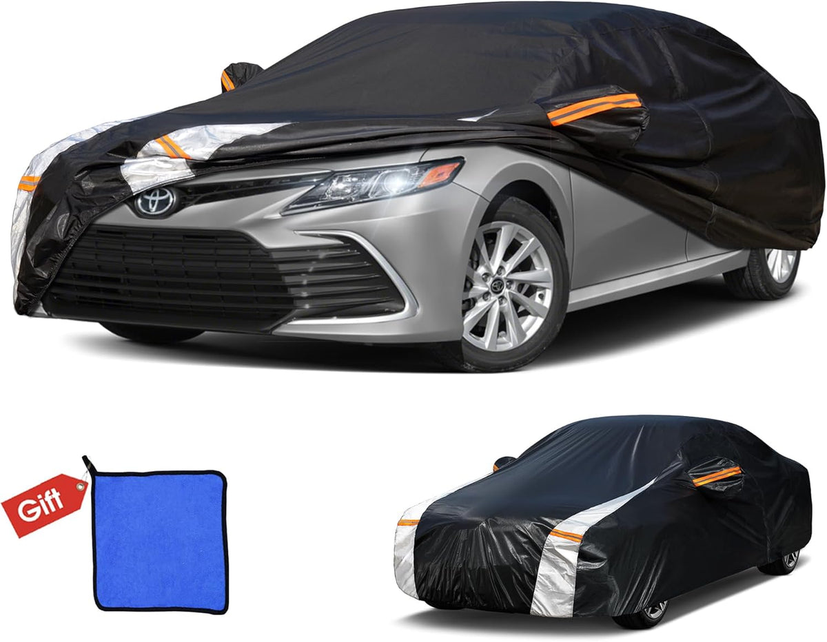 Large SUV Car Cover for Chevy Suburban 100% Waterproof All Weather, Heavy Duty Outdoor Full Exterior Covers Rain Sun Wind UV Protection. - Colors B
