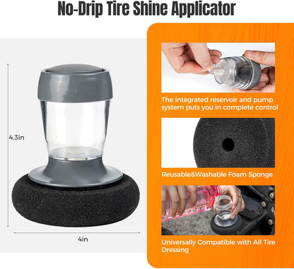 9Pcs Car Wheel Brush kit, Tire Brush, Microfiber Flat Wheel Cleaner Brush, Soft-bristled Rim Cleaner Brush, Tire Shine Applicator, Detailing Brushes, Detailing Pads, Scratch-Free Car Drying Towel