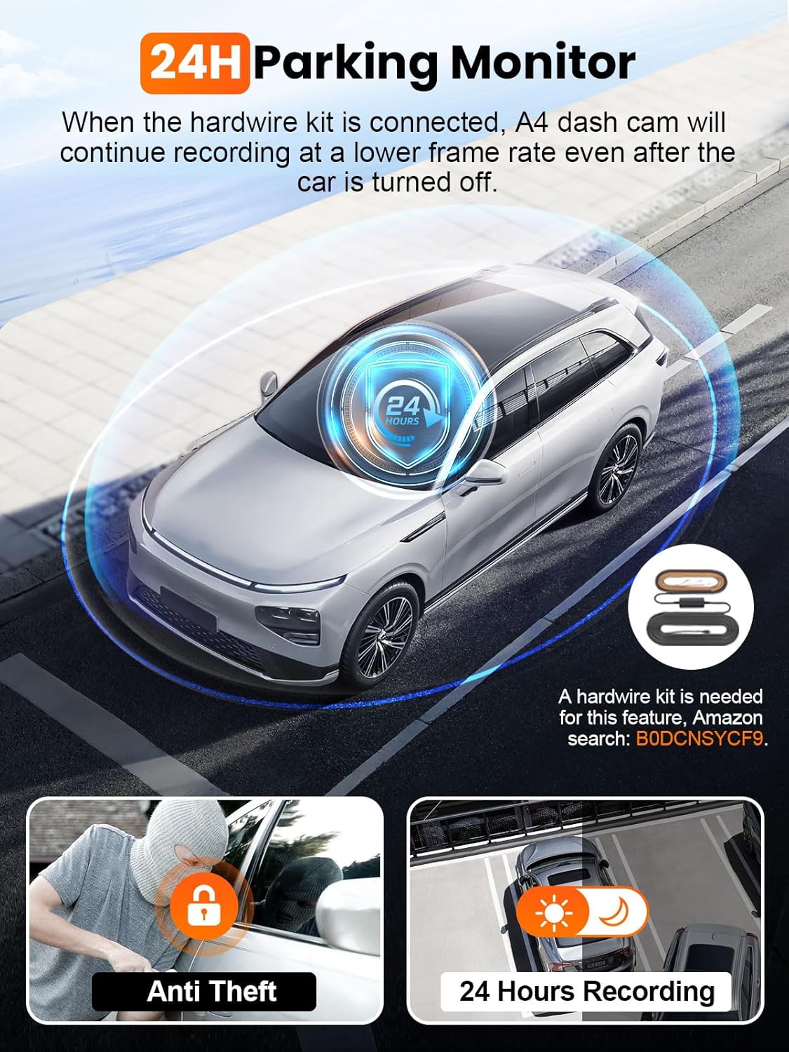 Affver 4K+2.5K Dash Cam Front and Rear, Built-in 5G WiFi 6 GPS, 64GB Card Included, 3.59'' IPS Screen Dash Camera for Cars, Dual Dashcam with G-Sensor, Loop Recording, 24H Parking Monitor