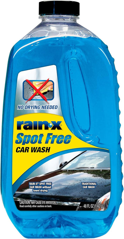 Rain-X 620073 - Car Wash Deep Cleaning, High Foam Soap Provides Spot Free Shine with No Towel Or Hand Drying Needed - Car soap for car cleaning and detailing 48 fl oz (Pack of 2)