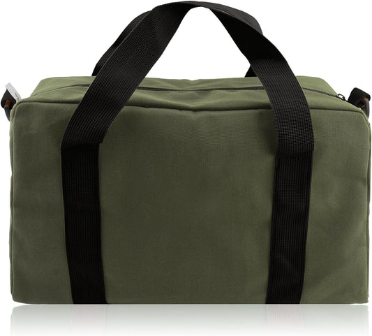 Small Tool Bag,Close Top Wide Mouth Tool Organizer Bag,Large Capacity Tool Bags for Men,Canvas Tool Storage Bag for Storage Handbag for Screwdrivers,Wrench,Pliers Hand Tools (black, 12 Inch)