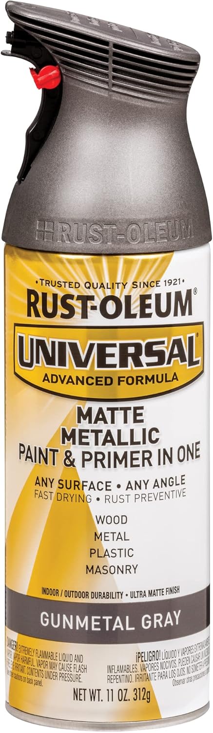 Rust-Oleum 302151 Universal All Surface Clear Topcoat Spray, 11 oz, Dead Flat Clear - Colors A