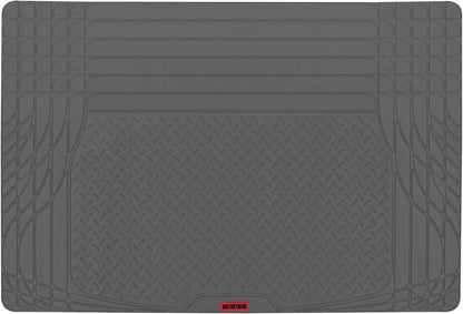 Motor Trend FlexTough Gray SUV Cargo Liner & Car Trunk Mat - Universal Trim-to-Fit All Weather Cargo Mats for Back of SUV - SUV Trunk Mat & Trunk Liner Floor Mat Cargo Cover - Trunk Cover