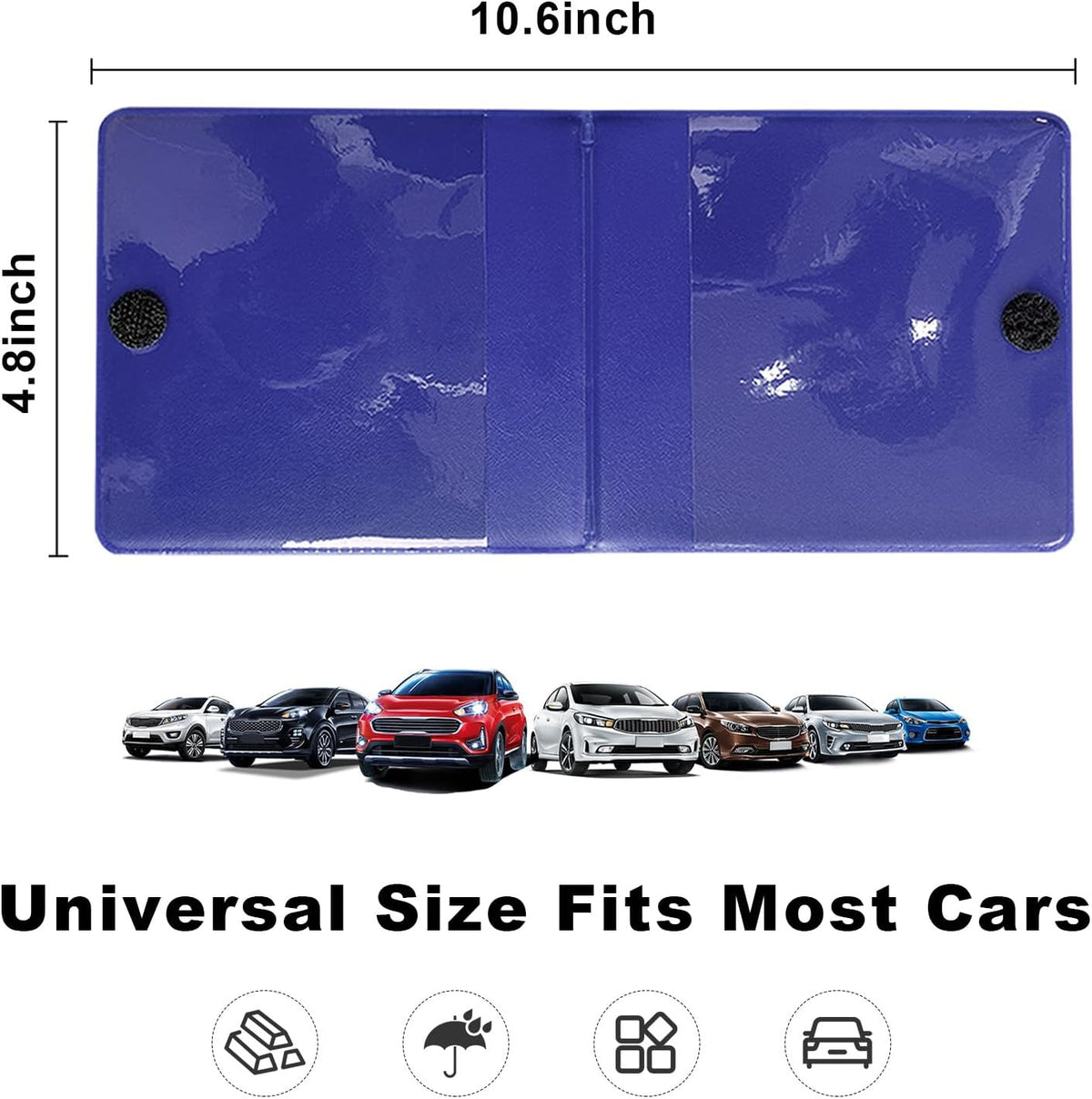 Yourkar 4PCS Car Registration Insurance Holder, Vehicle Glove Box Car Organizer with Magic Tape Closure, Driver License Keeper for Cars, Car Accessories (Big Car, Blue