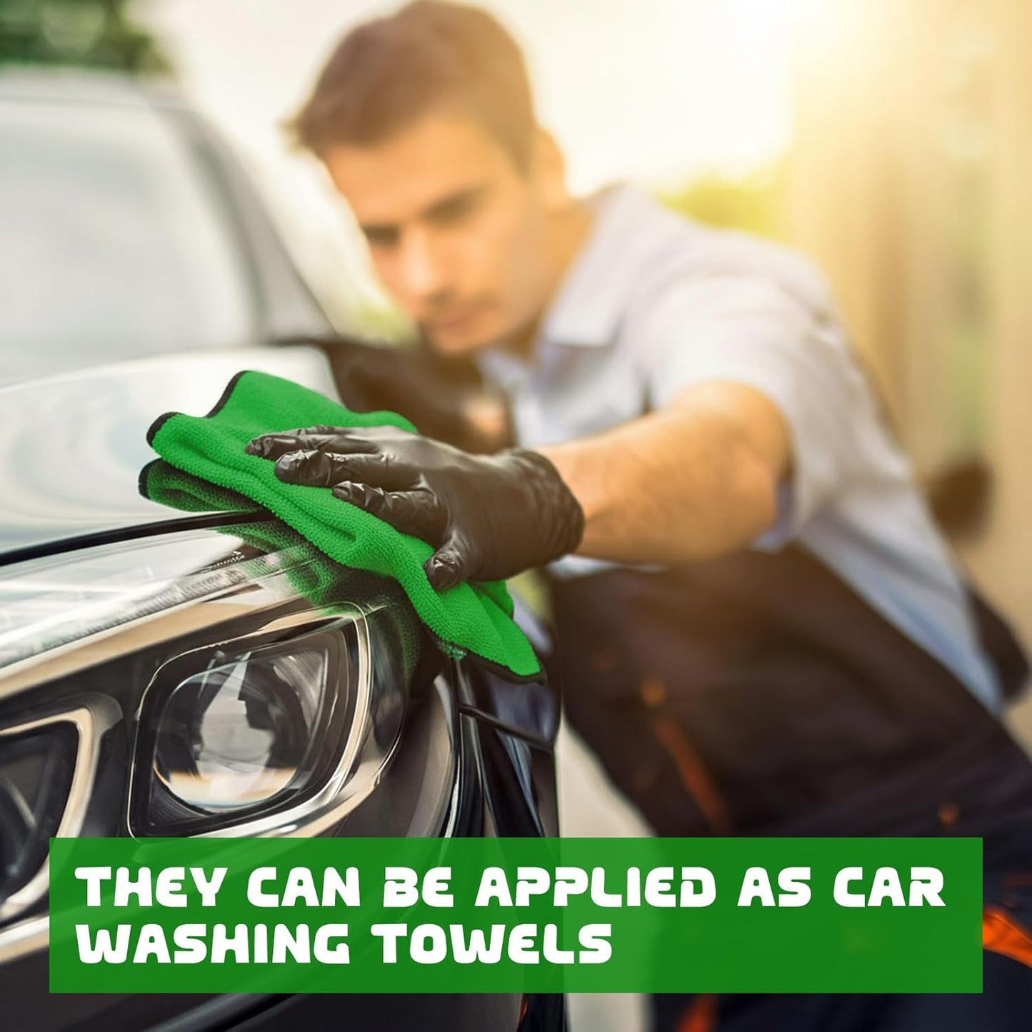 Tallew 40 Pcs Microfiber Towels:16"x16" Microfiber Drying Towels Bulk Micro Fiber Car Cleaning Cloth for Cars Drying Washing Polishing Office Windows Cleaning Household Supplies (Yellow)