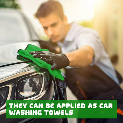 Tallew 40 Pcs Microfiber Towels:16"x16" Microfiber Drying Towels Bulk Micro Fiber Car Cleaning Cloth for Cars Drying Washing Polishing Office Windows Cleaning Household Supplies (Yellow)