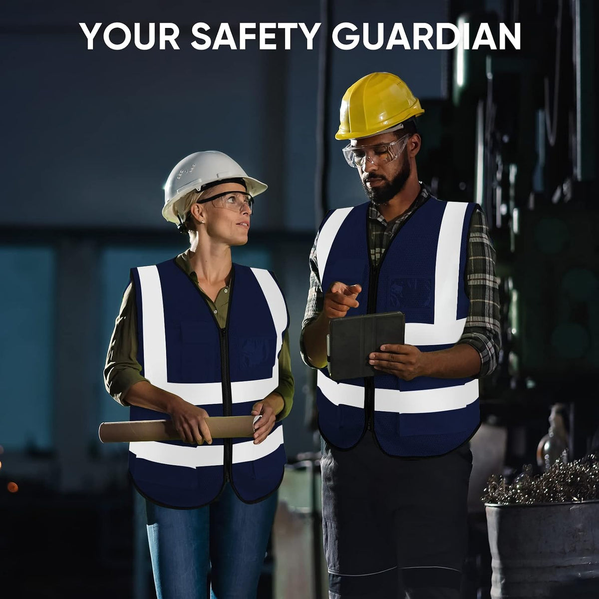 TICONN Reflective Safety Vest High Visibility Class II Mesh Vest for Women & Men Meets ANSI Standards