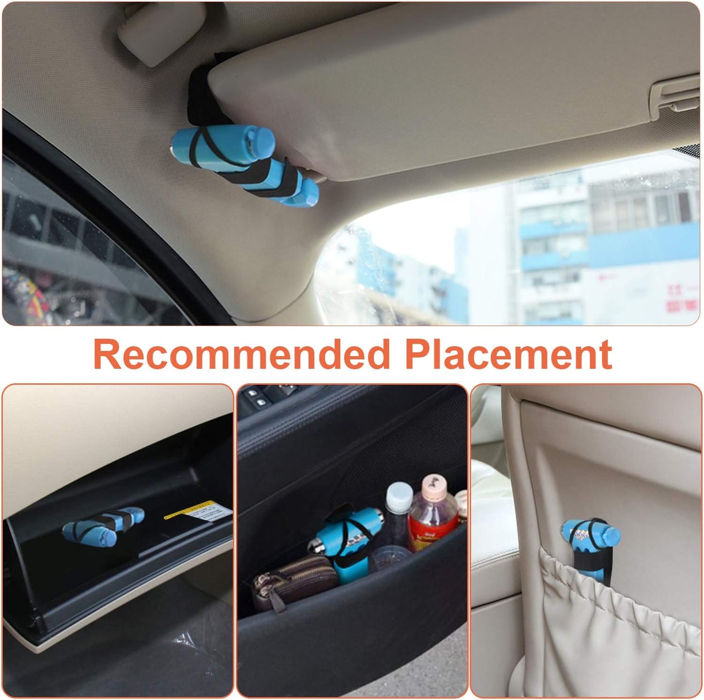 THINKWORK Car Safety Hammer, 3-in-1 Emergency Escape Tool with One Second Window Breaker and Seat Belt Cutter, Safety Emergency Car Escape Tool for Car, Office, Home, Black