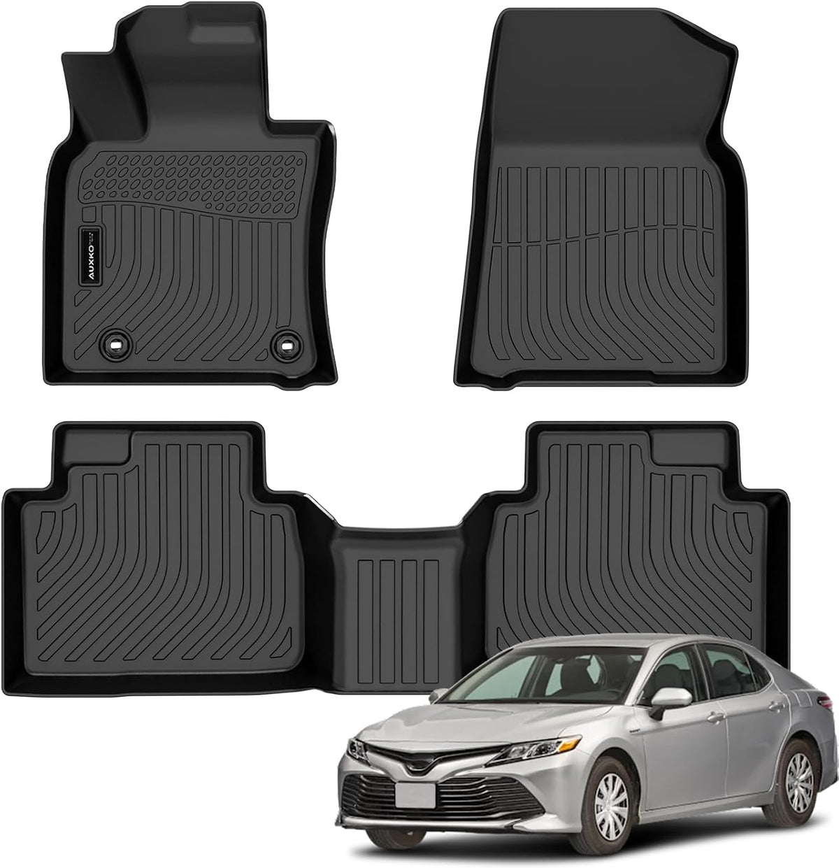 All Weather Floor Mat Fit for Toyota Corolla(Include Hybrid Exclude Hatchback) 2026 2025-2020 TPE Rubber Liners Corolla Accessories All Season Guard Odorless Anti-Slip Liner Black