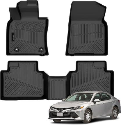 All Weather Floor Mat Fit for Toyota Corolla(Include Hybrid Exclude Hatchback) 2026 2025-2020 TPE Rubber Liners Corolla Accessories All Season Guard Odorless Anti-Slip Liner Black