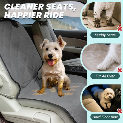 VIVAGLORY Dog Front Seat Cover Seatflex Car Seat Protector for Dog, Car Cover for Pet, Front Single Bucket Captain Chair Protector, Standard, Black, 1Pack