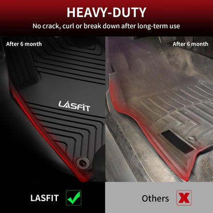LASFIT Full Set Floor Mats for Honda CR-V 2026 2025 2024 2023 (Gasoline & Hybrid & e:FCEV), All Weather TPE Custom Fit Floor Liners 1st & 2nd Row & Seat Back Mat & Cargo Mat (Upper Position)