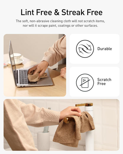 Fantasticlean Microfiber Cleaning Cloth Roll -75 Pack, Tear Away Microfiber Towels, 12" x 12", Reusable, Washable, Scratch Free, Ultra Absorbent for All-Around Cleaning Supplies (DimGray)