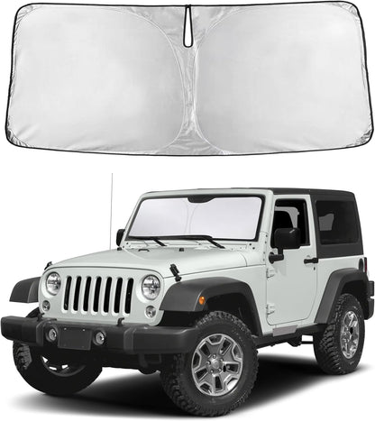 EcoNour Car Windshield Sun Shade | 2025 Upgraded Innovative No-Light-Pass Technology for Maximum Coverage | Foldable Sun Shade Keeps Your Vehicle Cool | Must-Have Car Accessories | Small (59" x 29") - Colors H