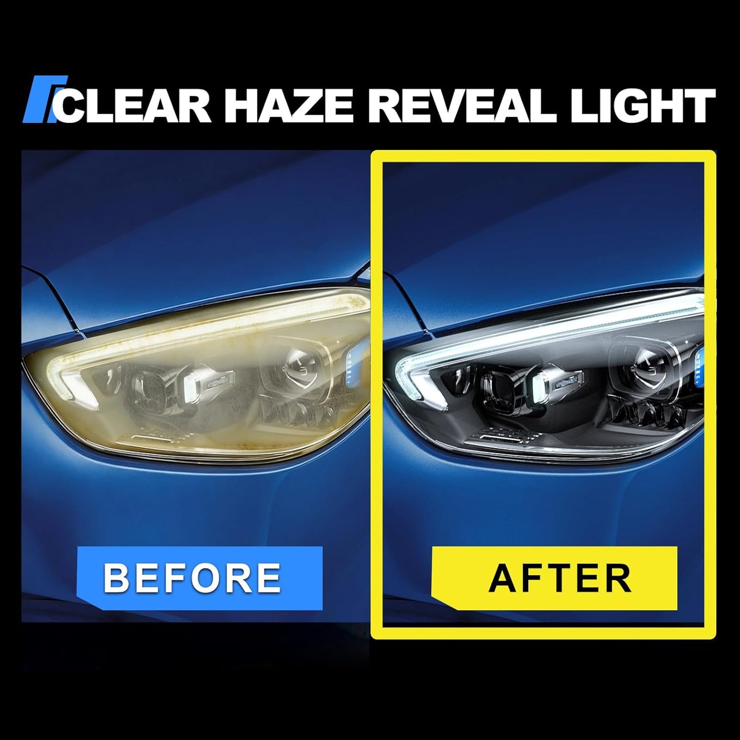 Advanced Car Headlight Restoration Kit: Ceramic Headlight Cleaner and Restorer Kit for Automotive Erase Yellowing & Oxidation - Car Light Cleaner Headlight Kit - Covers 4-5 Vehicle Treatments
