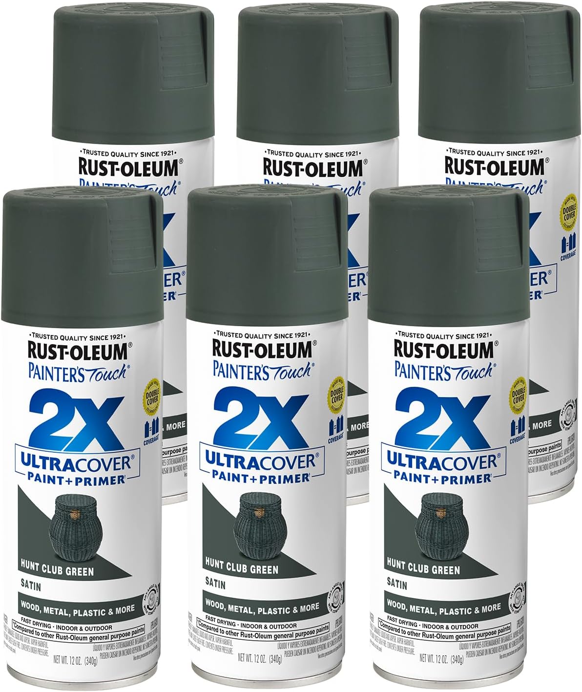 Rust-Oleum 334029 Painter's Touch 2X Ultra Cover Spray Paint, 12 oz, Gloss Clear - Colors F