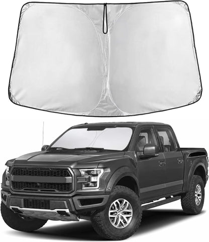 EcoNour Car Windshield Sun Shade | 2025 Upgraded Innovative No-Light-Pass Technology for Maximum Coverage | Foldable Sun Shade Keeps Your Vehicle Cool | Must-Have Car Accessories | Small (59" x 29") - Colors M