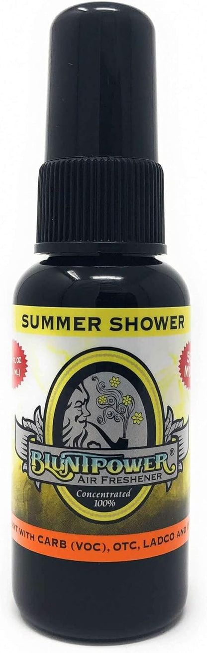 BluntPower (Baby Powder, 1 Pack) Concentrated Air Freshener Spray - Oil-Based Room Diffuser Spray - Long-Lasting Bathroom Scent, Car Freshener & Odor Eliminator - Colors A