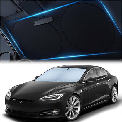 Magnelex Car Windshield Sunshade – Double-Layer Design for 2X Heat Blocking, Blocks UV Rays, Foldable Sun Shade for Cars, Trucks & SUVs, Keeps Interior Cooler, Medium (59 x 31 in)