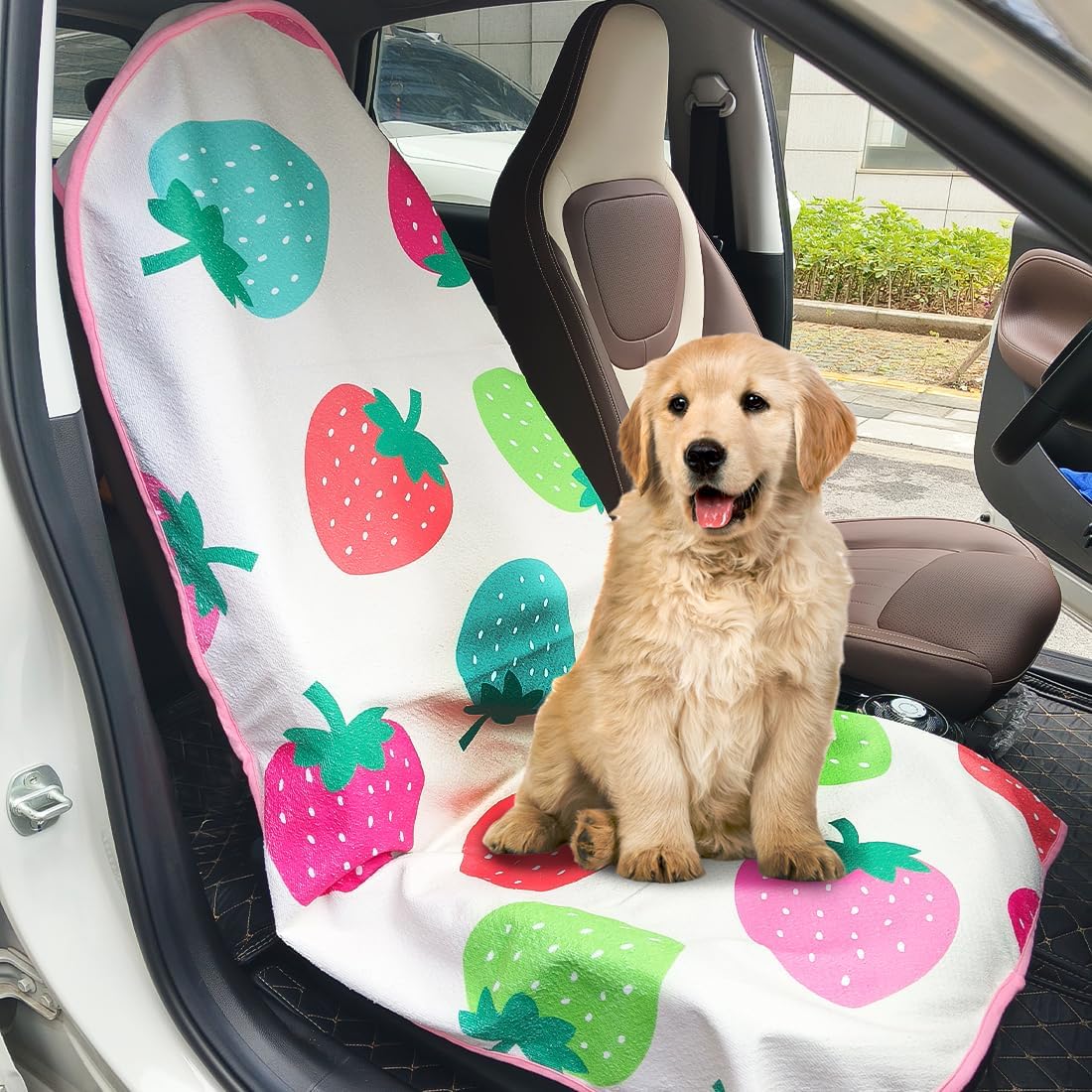 Waterproof Sweating Car Seat Cover for Post Gym Workout, Running, Swimming, Beach and Hiking, Universal Fit Non-Slip Towel Bucket Seat Protector for Cars SUV Trucks, Machine Washable (Grey)