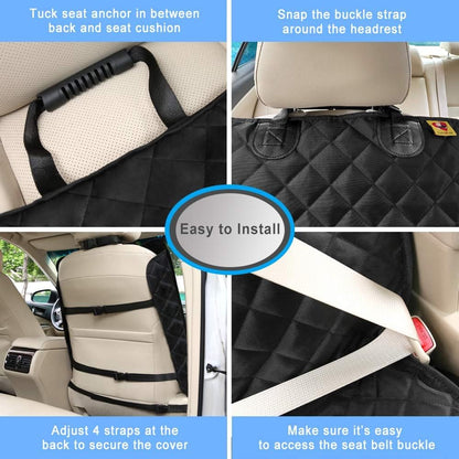 Bark Lover Deluxe Dog Seat Cover for Front Seat-More Durable Waterproof Front Seat Protector, High Heat Resistant and Nonslip Front Seat Cover for Dogs Kids, Universal Size (Black,1 Pack)